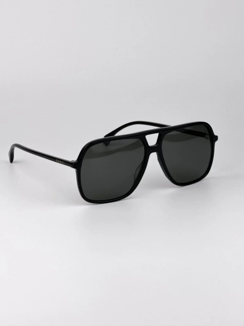 Gucci Men Sunglasses Black Grey Oversized Pilot GG0545S 001 NEW AUTHENTIC